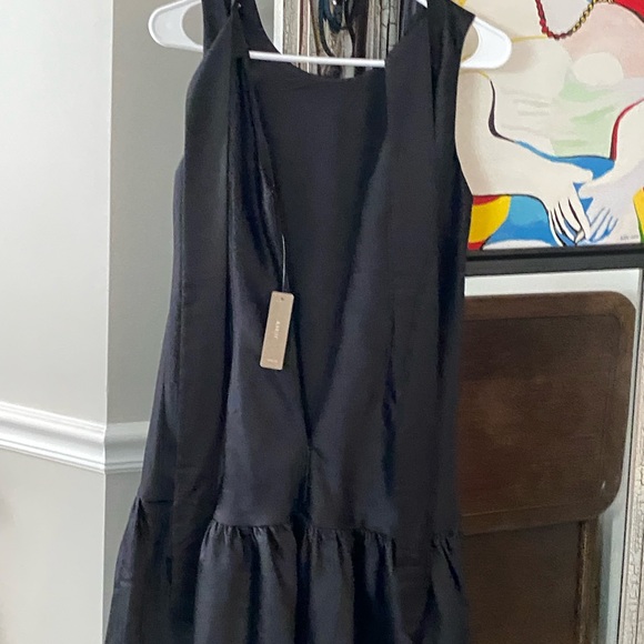 Jcrews BLACK BOW BACK SHIFT DRESS IN DUCHESS SATIN - Picture 7 of 8